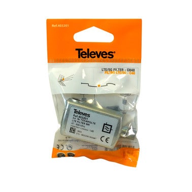 Filtro 5G Per Antenna TV – Elimina Interferenze LTE Banda 21-48, Alta Attenuazione, Made In Italy