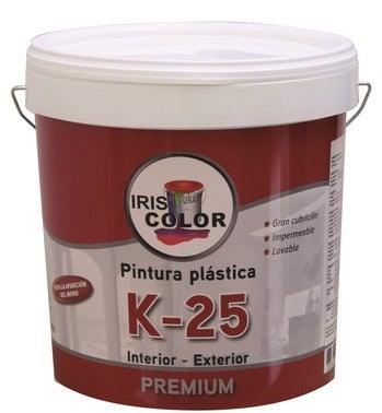 PINTURA PLASTICA BLANCA MATE 14L K-25