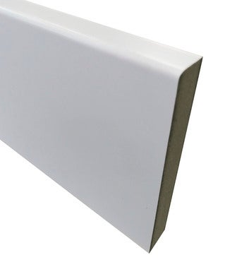 Pack de 5 rodapiés lacados blanco 10x1,5x220 cm
