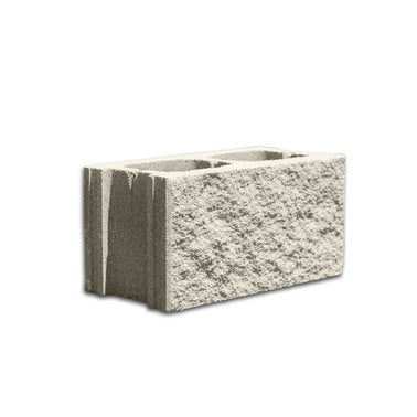 BLOQUE DE HORMIGÓN BLANCO 39X19X19 | Obramat