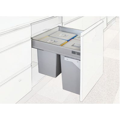 EXTRAIBLE CUBO DE BASURA MULTIRESIDUOS EXTRAIBLE Obramat Bricomart