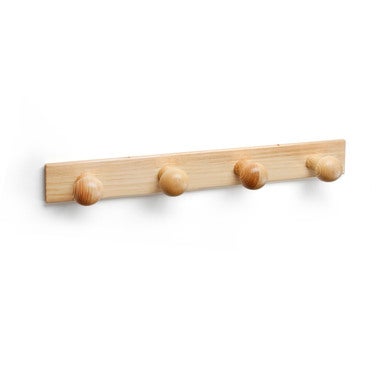 PERCHERO MADERA DE PARED 4 POMOS