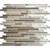 MOSAICO PIEDRA NATURAL 30 X 30 CM. LINEAL TAUPE