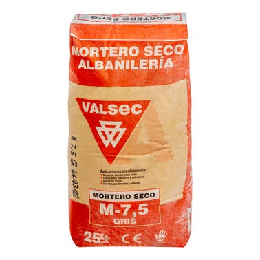 MORTERO SECO GRIS M7,5 VALSEC 25KG