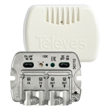 ACTV042. Amplificador interior de antena TV 1E:2S - Tecnoteca
