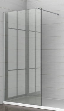Mampara de ducha frontal fija Baho GLASS 80 cm