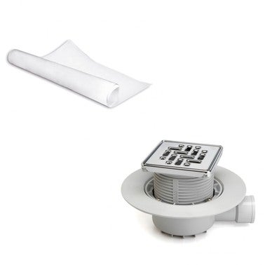 Bricomart KIT PLATO DUCHA SUMIDERO INOX GEOTEXTIL 1.5X2.5M JIMTEN Envío gratis | Hogar y jardín