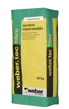MORTERO IMPERMEABLE BLANCO WEBERDRY FIBRO 25 KG