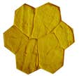 Molde piedra irregular rígido amarillo para hormigón impreso