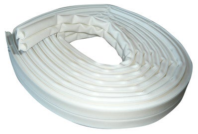 Burlete adhesivo silicona (Blanco, Largo: 6 m, Desajustes de 1 - 7 mm)