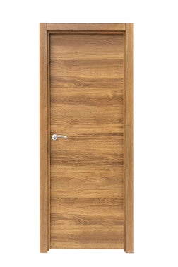Bricomart PUERTA ABATIBLE EN BLOCK VINILO NOGAL 72 5CM CIEGA DERECHA