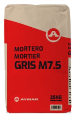 MORTERO SECO GRIS M7,5 AYMAR 25 KG