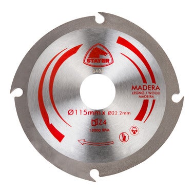 Disco para cortar madera con amoladora - 115mm - Ferromar