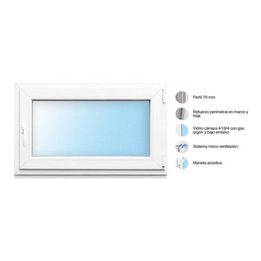 zoo Intermedio menta VENTANA PVC OSCILOBATIENTE BLANCA 100 X 60 CM | Obramat (Bricomart)