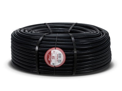 Bricomart TUBO CORRUGADO ARTICULADO NEGRO 16MM 100M