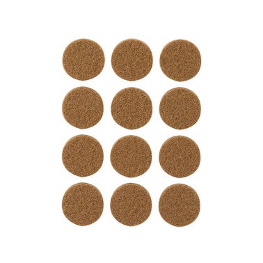 FIELTRO ADHESIVO REDONDOS  27 MM MARRON. 8 UDS