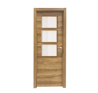 Bricomart PUERTA ABATIBLE EN BLOCK VINILO NOGAL 72 5CM IZQUIERDA