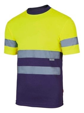 CAMISETA ALTA VISIBILIDAD AZUL AMARILLO TALLA L VELILLA SERIE 305506