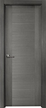 PUERTA INTERIOR EN BLOCK ACABADO HORIZONTAL GRIS VIDRIADA 82,5 CM DERECHA