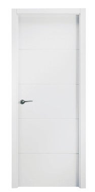 Bricomart PUERTA ABATIBLE EN BLOCK LACADA BLANCA 82 5CM CIEGA DERECHA