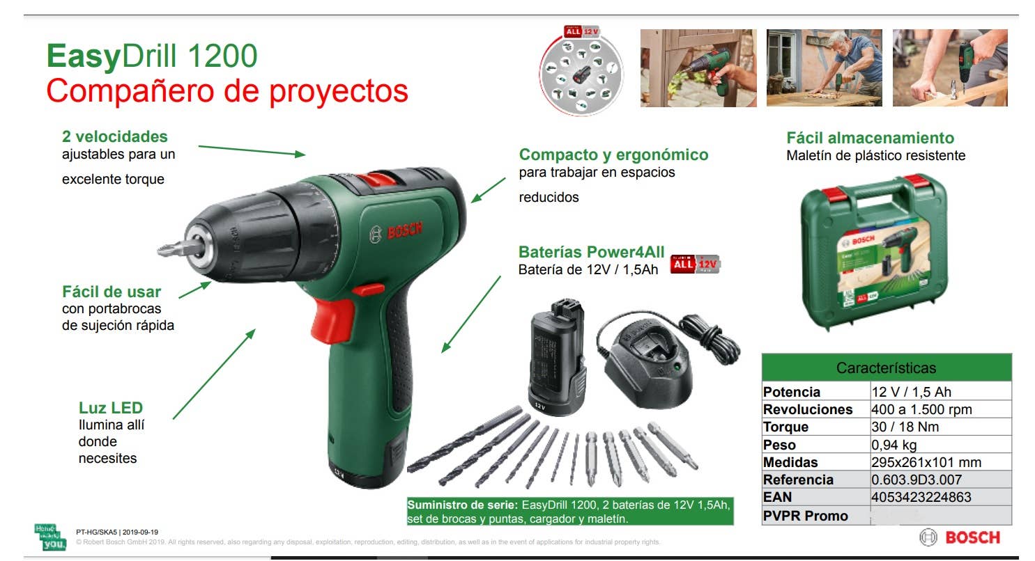 Ficha técnica del proveedor