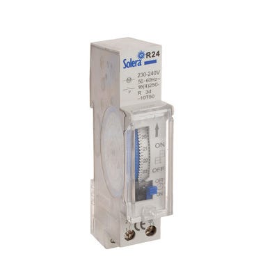 INTERRUPTOR HORARIO CON RESERVA 1 MODULO SOLERA Obramat Bricomart