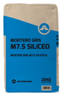 MORTERO SECO GRIS M7,5 SILÍCEO AYMAR 25 KG
