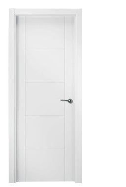 PUERTA INTERIOR EN BLOCK LACADA BLANCA VT6 60,5 CM DERECHA