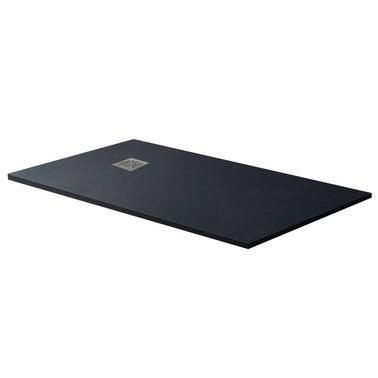Plato de ducha rectangular negro ABS 80x100 cm