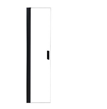 Bricomart MAMPARA PANEL DE DUCHA ABATIBLE CARIBE PRO 70CM CON TIRADOR NEGRO Descuento | Hogar y jardín