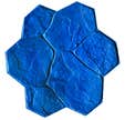 Molde piedra irregular azul flexible para hormigón impreso