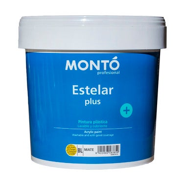 BASE PINTURA PLASTICA INTERIOR/EXTERIOR MATE ESTELAR 12L TONOS CLAROS