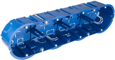 Caja empotrar enchufes, 4 mecanismo para tabique hueco 218X68X46MM