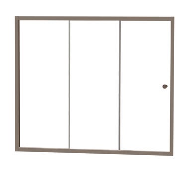 Bricomart MAMPARA DE BAÑERA 3 PUERTAS FRONTAL CORREDERA DETROIT 170CM CROMO