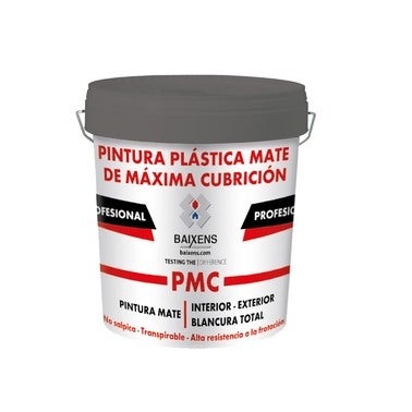 PINTURA PLASTICA BLANCA MATE 15L MAXIMA CUBRICION