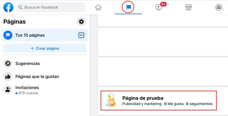 poner a punto página de empresa Facebook
